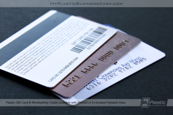 My Plastic Business Card | Mpbc Plastic Gift Card Membership Card With Variable Data Embossed