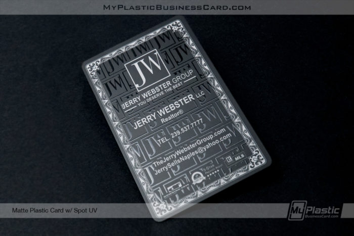 My Plastic Business Card | Matte Black Plastic Business Card Spot Uv 02763