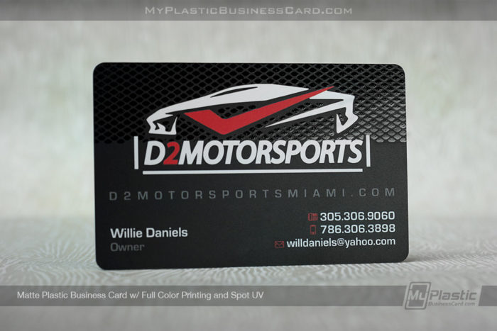 My Plastic Business Card | Matte Plastic Business Card With Full Color Prinitng Spot Uv Racing 28556