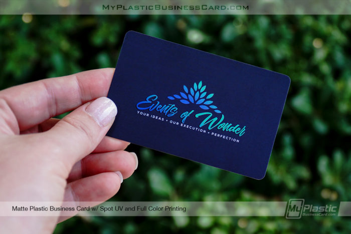 My Plastic Business Card | Matte Plastic Business Card With Spot Uv For Event Planner 51063
