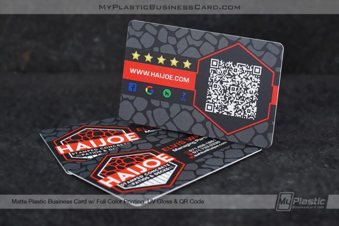 Matte Plastic Qr Business Card - Myplasticbusinesscard