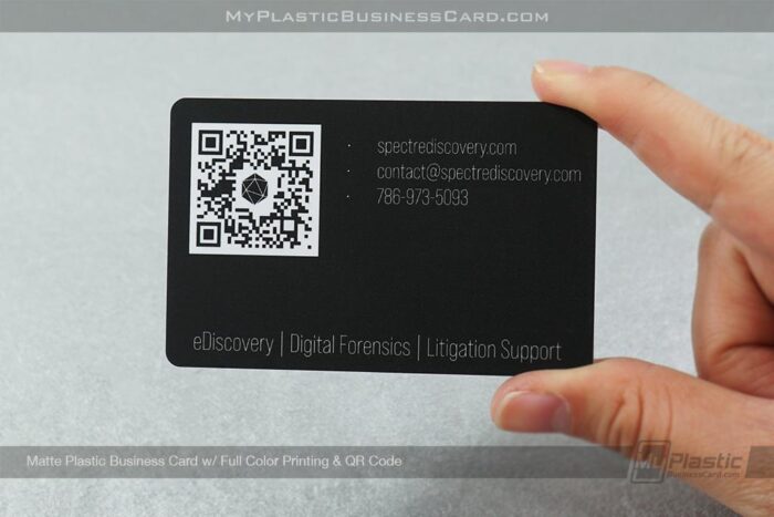 Qr Code Matte Plastic Card - Myplasticbusinesscard