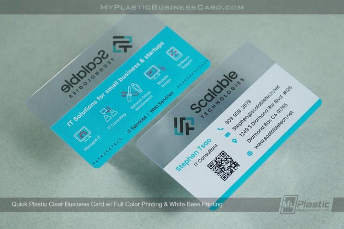 Quick Plastic Clear Business Card