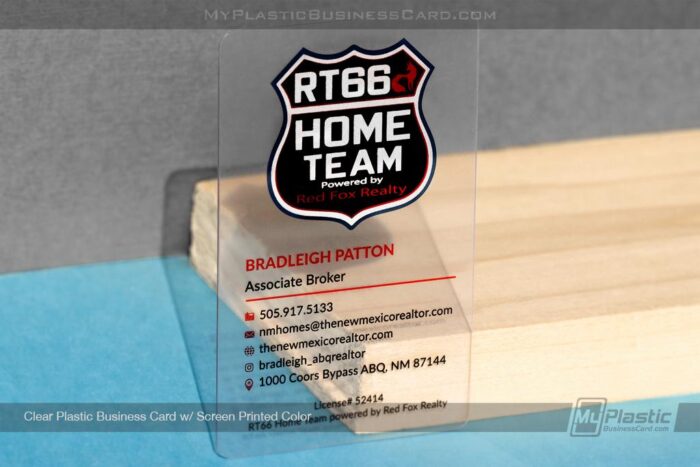 Clear Plastic Business Cards for Realtors