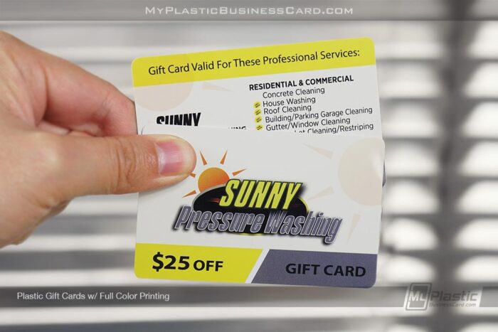 Glossy Plastic Gift Card For Small Business