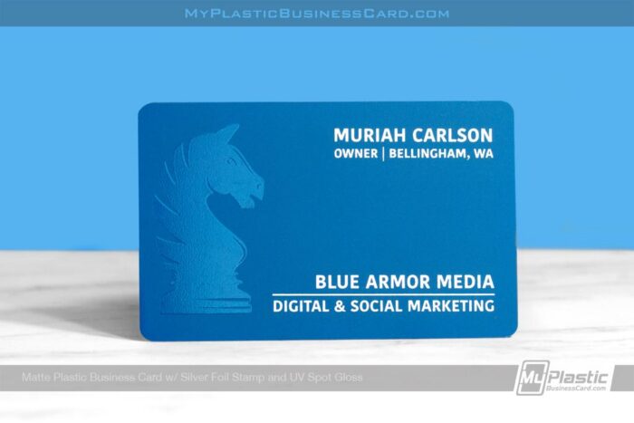 Plastic Business Cards Vs. Paper Business Cards: Which One Makes The Better First Impression? 11 Matte Plastic Business Card Silver Foil