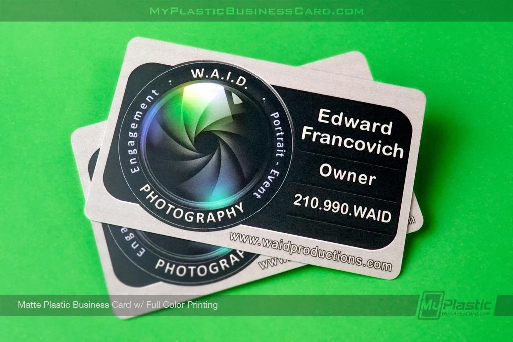My Plastic Business Card |&nbsp;Matte Black Plastic Business Card Full Color Printingl 02778