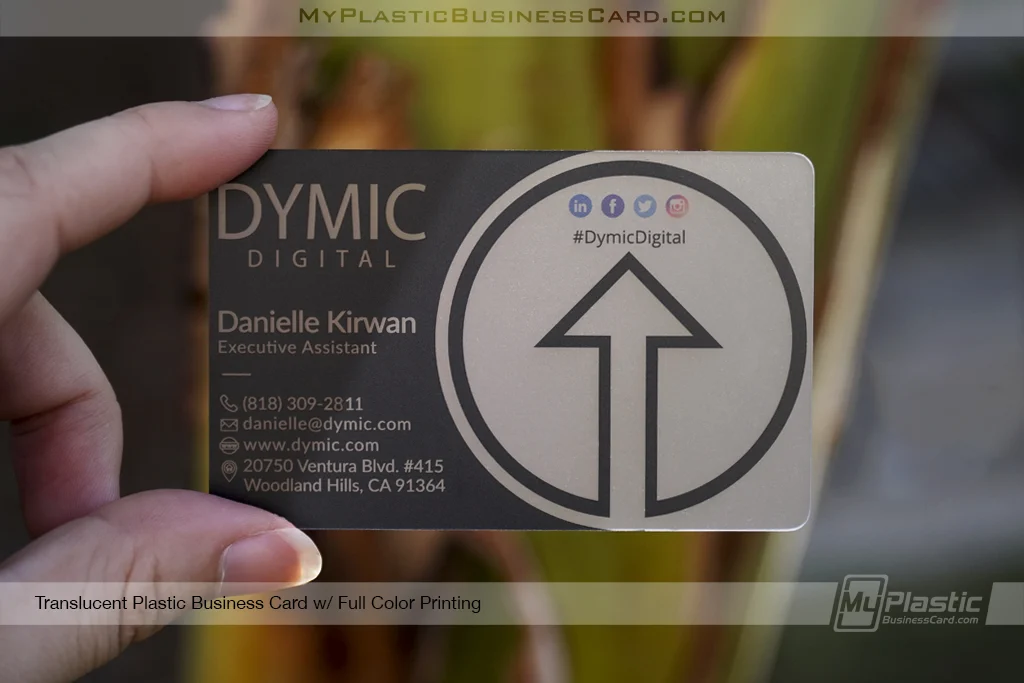 My Plastic Business Card |&nbsp;Translucent Plastic Business Card With Full Color Printing 29008