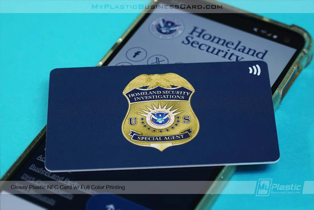 My Plastic Business Card |&nbsp;Glossy Plastic Nfc Card Full Color Print Hsi Blue