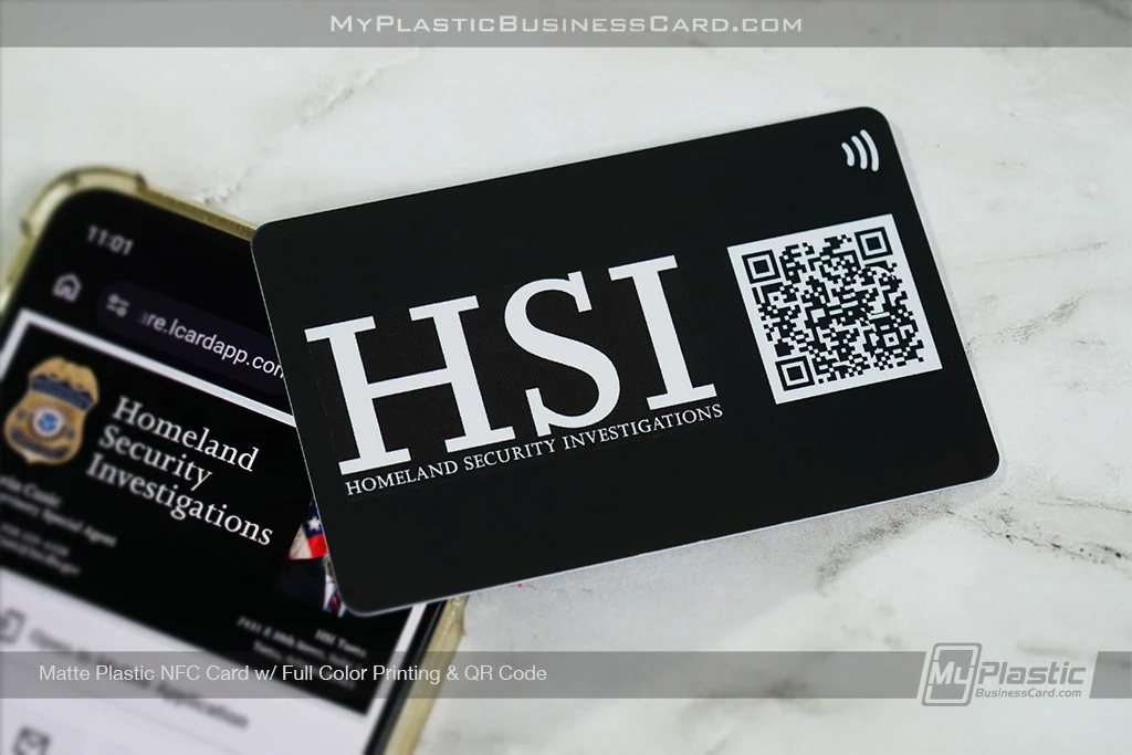 My Plastic Business Card |&nbsp;Matte Plastic Nfc Card Full Color Print Qr Code Hsi