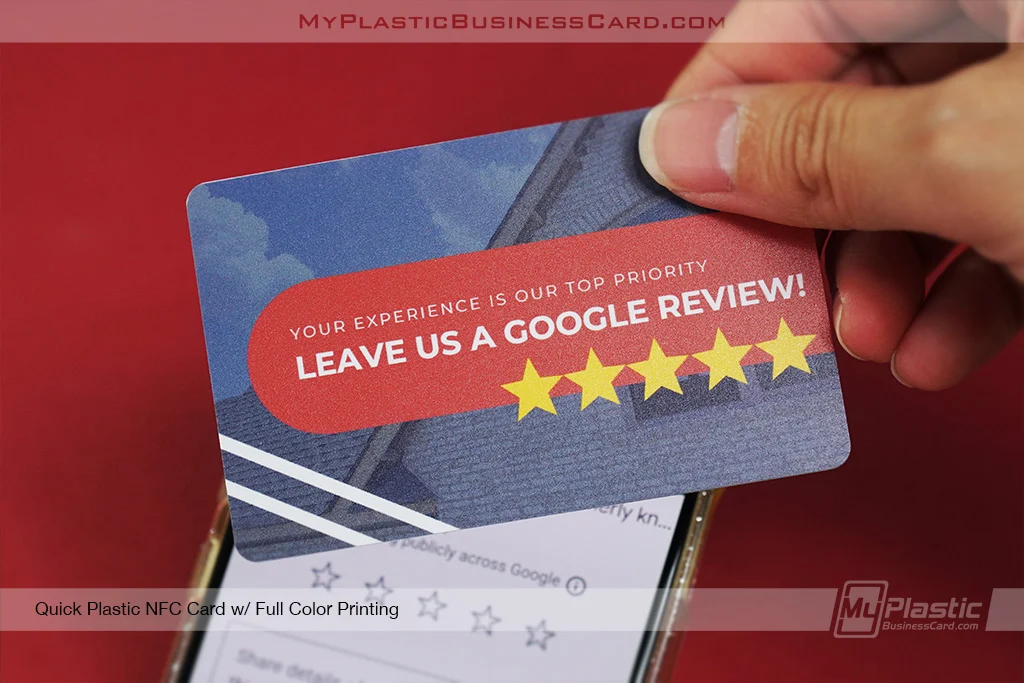 My Plastic Business Card |&nbsp;Quick Plastic Nfc Card Full Color Print Google Review Roofing
