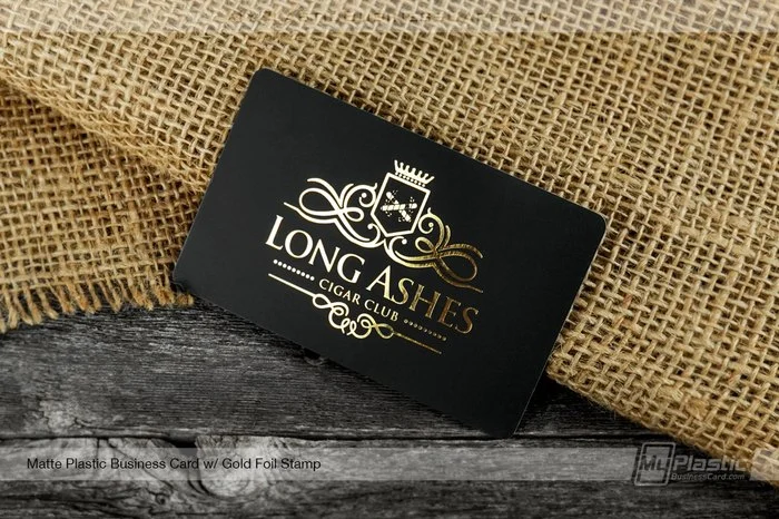 Plastic Card Finishes: Matte Vs. Glossy 8 My Plastic Business Card | Matte Black Plastic Business Card Goil Foil Stamp Long Ashes