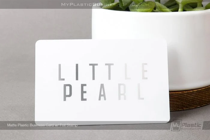 Plastic Card Finishes: Matte Vs. Glossy 7 My Plastic Business Card | Matte Black Plastic Business Card With Foil Stamp 06269